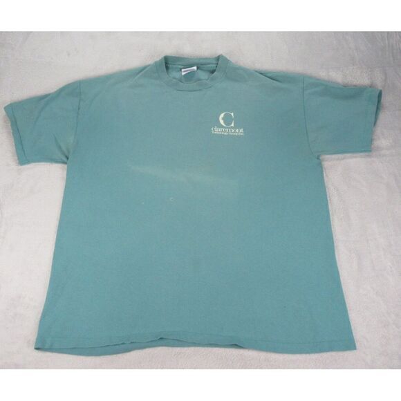 Vintage Hanes Heavyweight Mens XL Green Amber Glen‎ Sportfest 1996 Thrashed - Picture 1 of 15